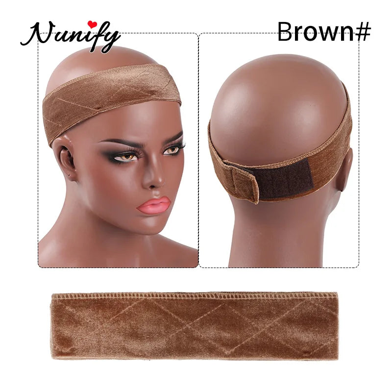 Non-slip Soft Velvet Women Wig Grips Headband Women Velvet Wig Accessories Grip Scarf Headband Adjustable