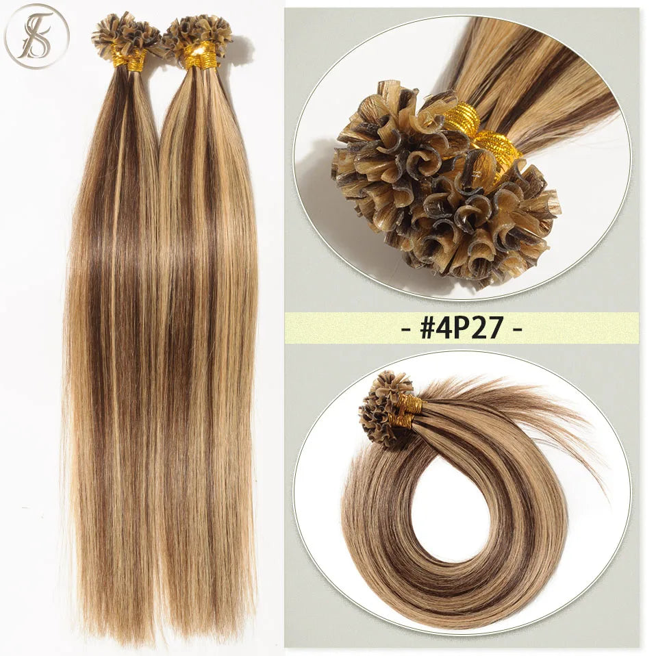 U Tip Hair Extensions 50g Microlink Keratin Fusion Human Capsule Pre Bonded