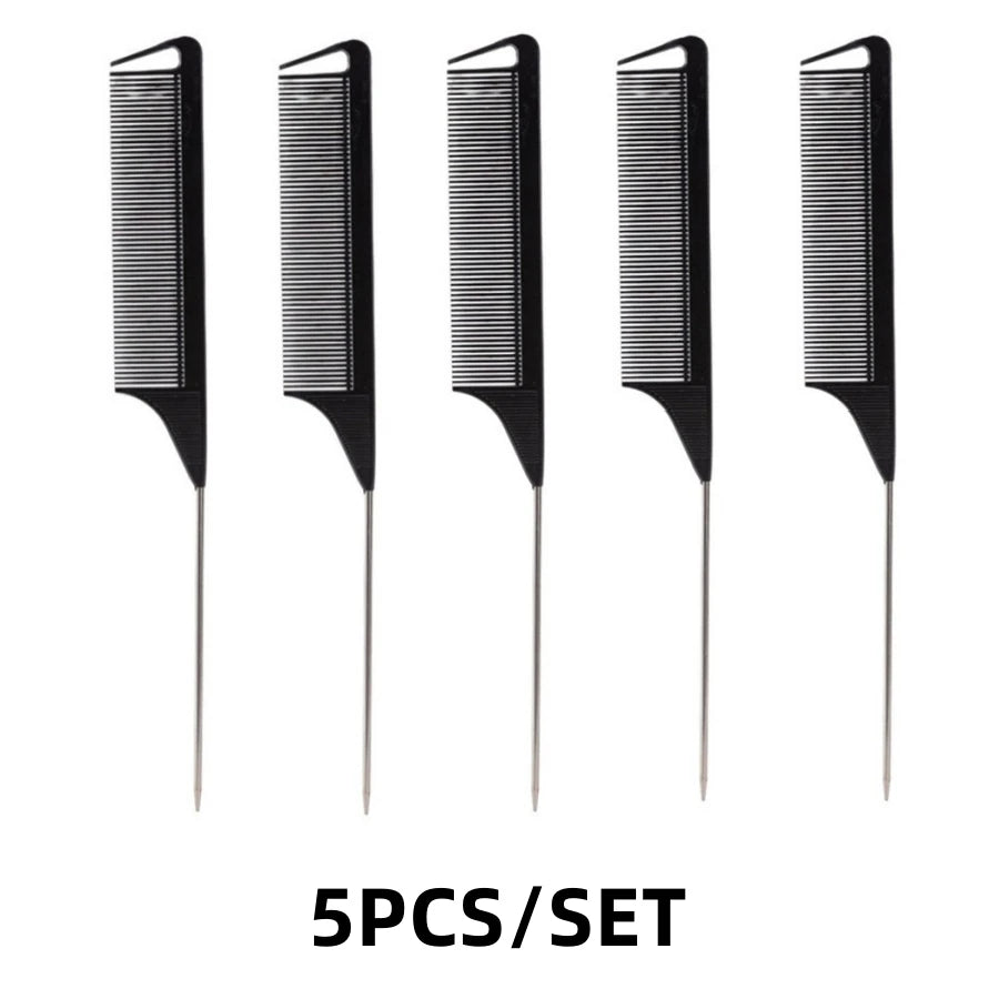 Professional Candy Color Pointy Tail Combs for Wig Parting, Braiding and Hair Dye, 5/12 Pcs