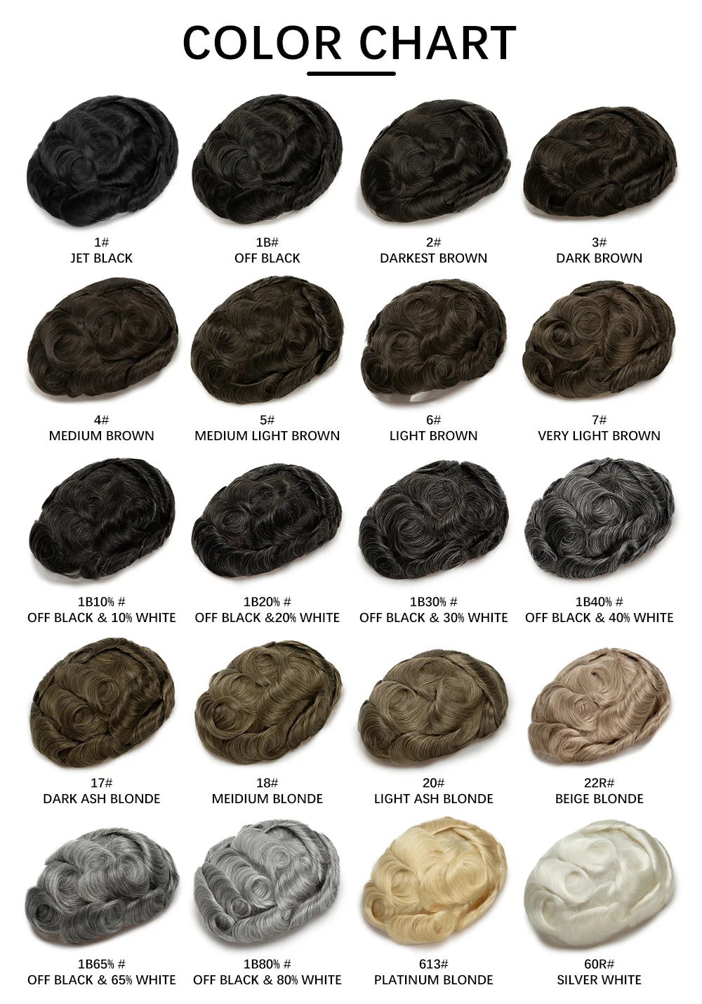 Lace Base Toupee Swiss Front PU Natural Hairline Wig Human Hair Prosthesis