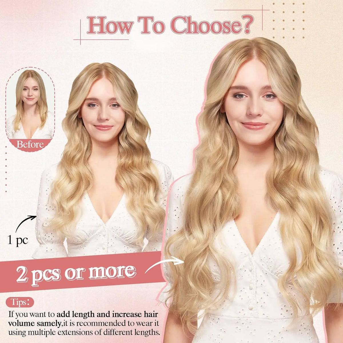 Light Brown Bone Straight Clip in Hair Extensions Full Head One-piece Human