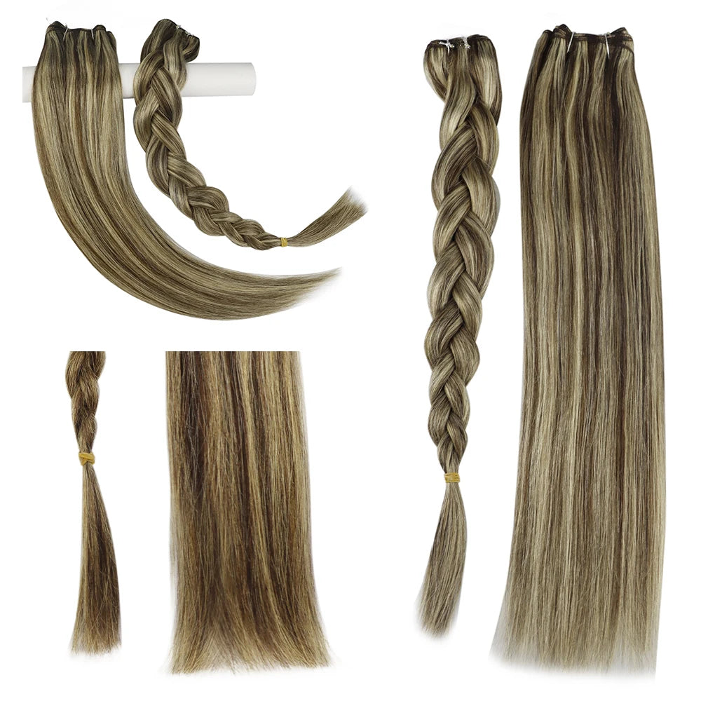 Brazilian Human Hair Wefts, Machine Weft Remy Straight Sew-In Bundles 100g