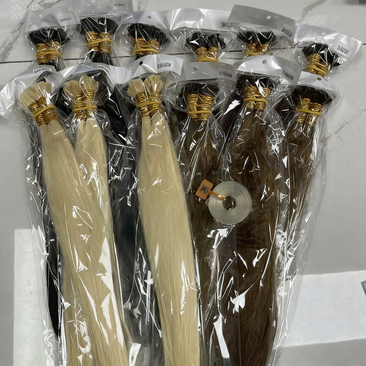 Human Hair Flat Tip Extension Remy Hair18-30inch Real Silky Straight Black Brown
