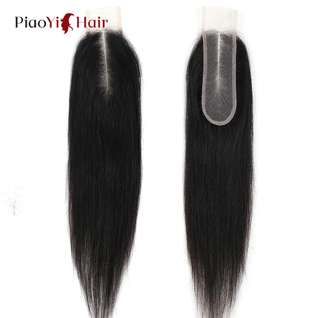 2x6 Lace Closure Brazilian Human Hair 14-24 inch Straight Remy Human Hair Transparent Lace Middle Part Lace Swiss Lace
