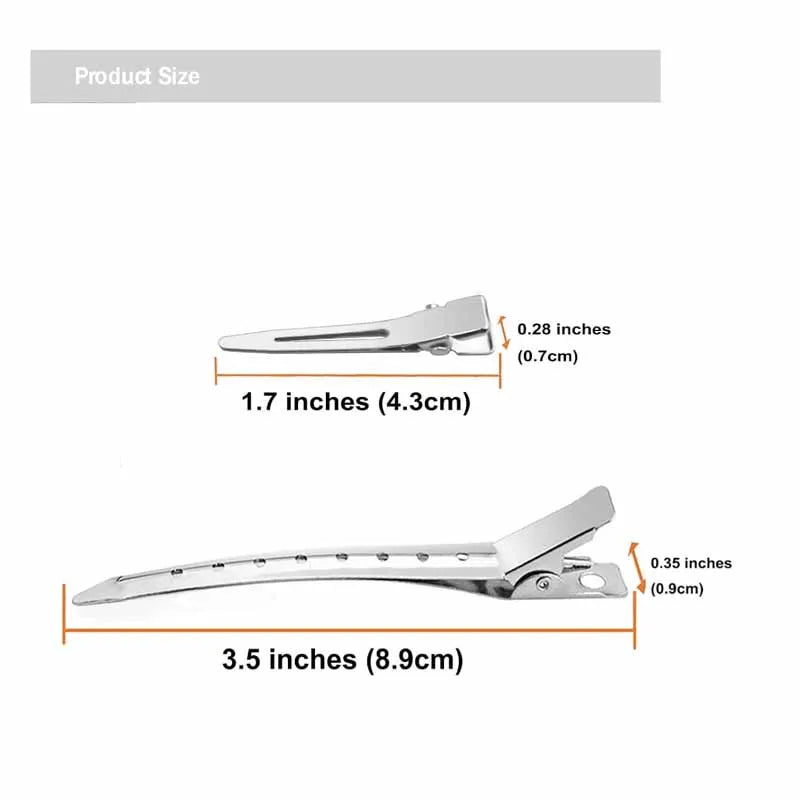 Professional No Bend Hair Pins, No Crease Curl Clips for Salon Styling