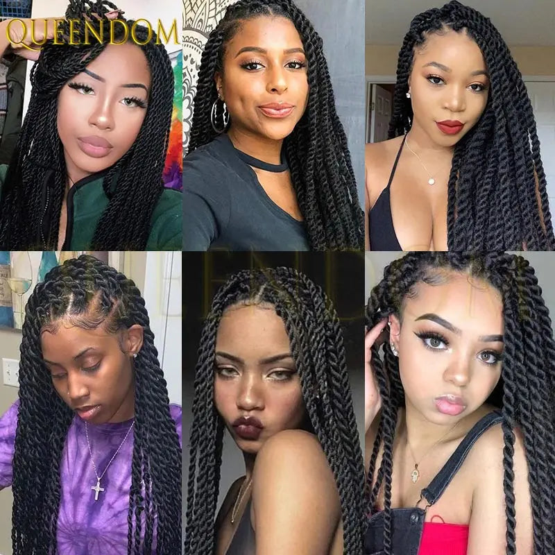 36" Synthetic Full Lace Wig Knotless Box Braid African Braided Frontal Cornrow