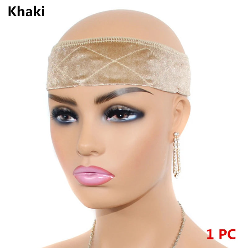 1PC Adjustable Wig Grip Band for Lace Front, No-slip Velvet Wig Grip Headbands Keeping Wigs in Place