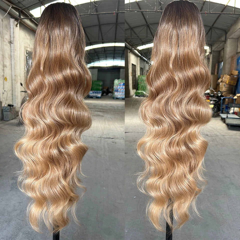 28Inches Nature Black Ponytail Blond 27/ 613 Temperature Synthetic Hair Extensions 180Grams