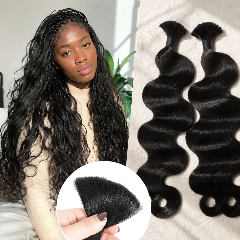 12A Body Wave Bulk Human Hair No Weft Unprocessed Virgin Remy Soft