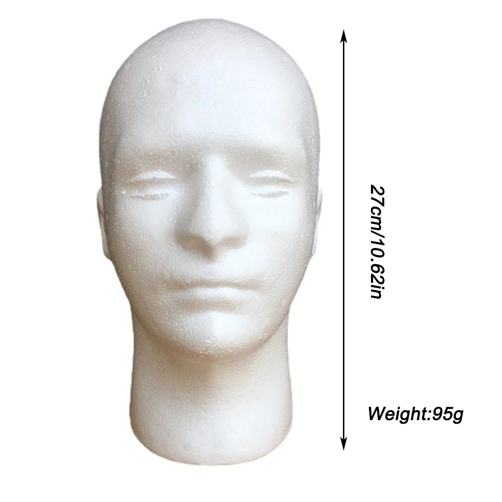 Lightweight Foam Mannequin Head Wig Display Stand Diy Painting Hat Scarf Salon