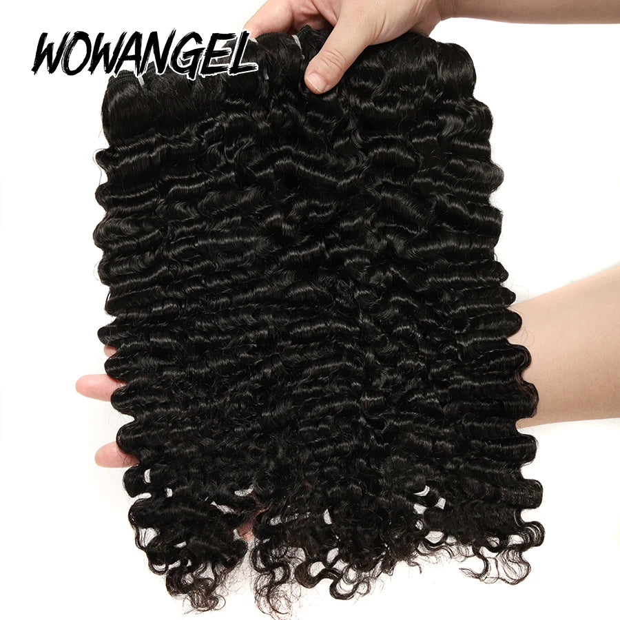 Burmese Curly Bundles Human Hair 10A Brazilian Virgin Extensions Single