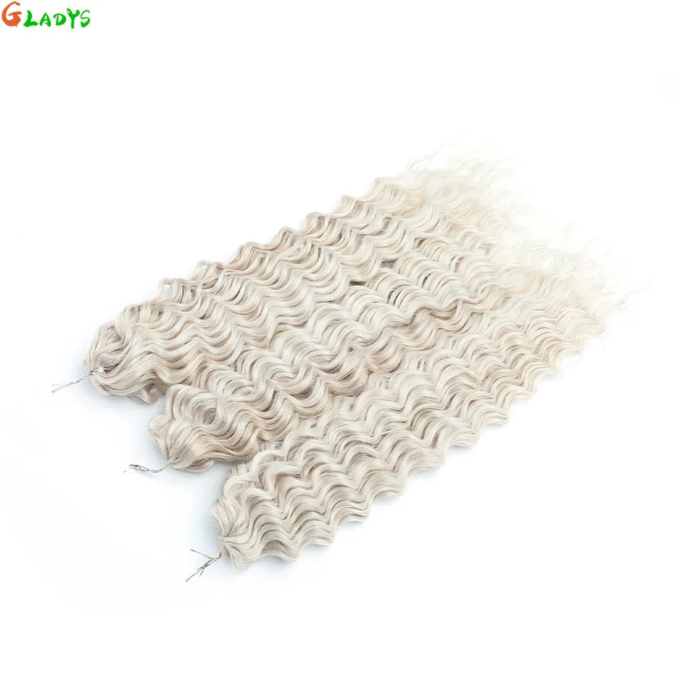22Inches 300Grams Ariel Deep Water Twist Braids Crochet Protein Hair Orange Blond