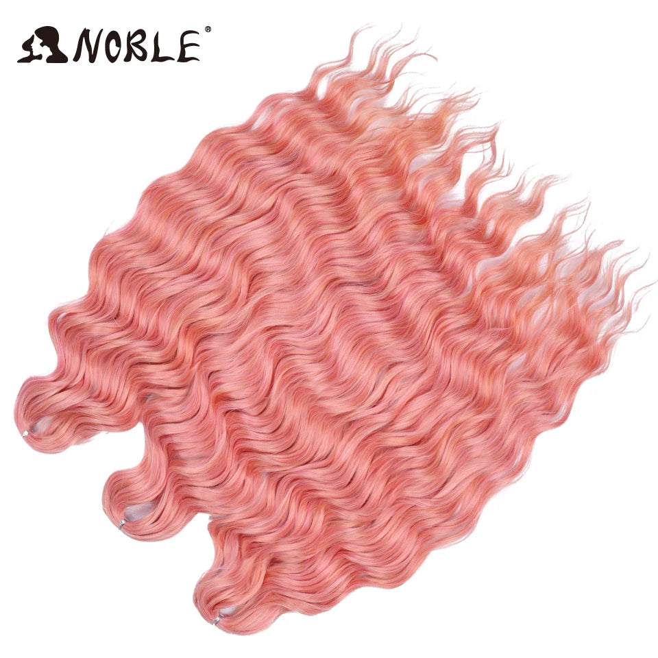 Synthetic Loose Deep Wave 24" Braiding Hair Extensions Water Braid Ombre Blonde