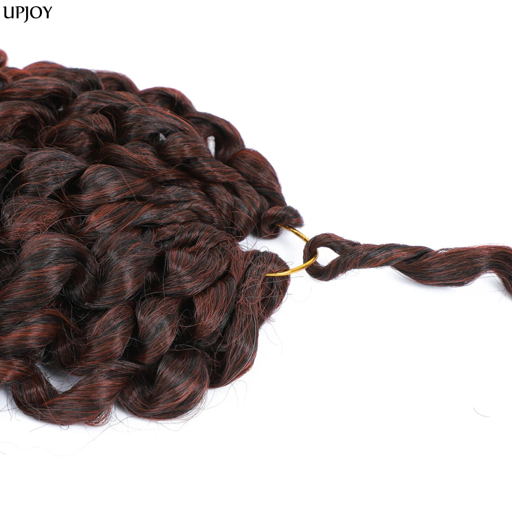 Jamaican Bounce Crochet Hair Jumpy Wand Curl Synthetic Braiding Extensions Ombre Brown