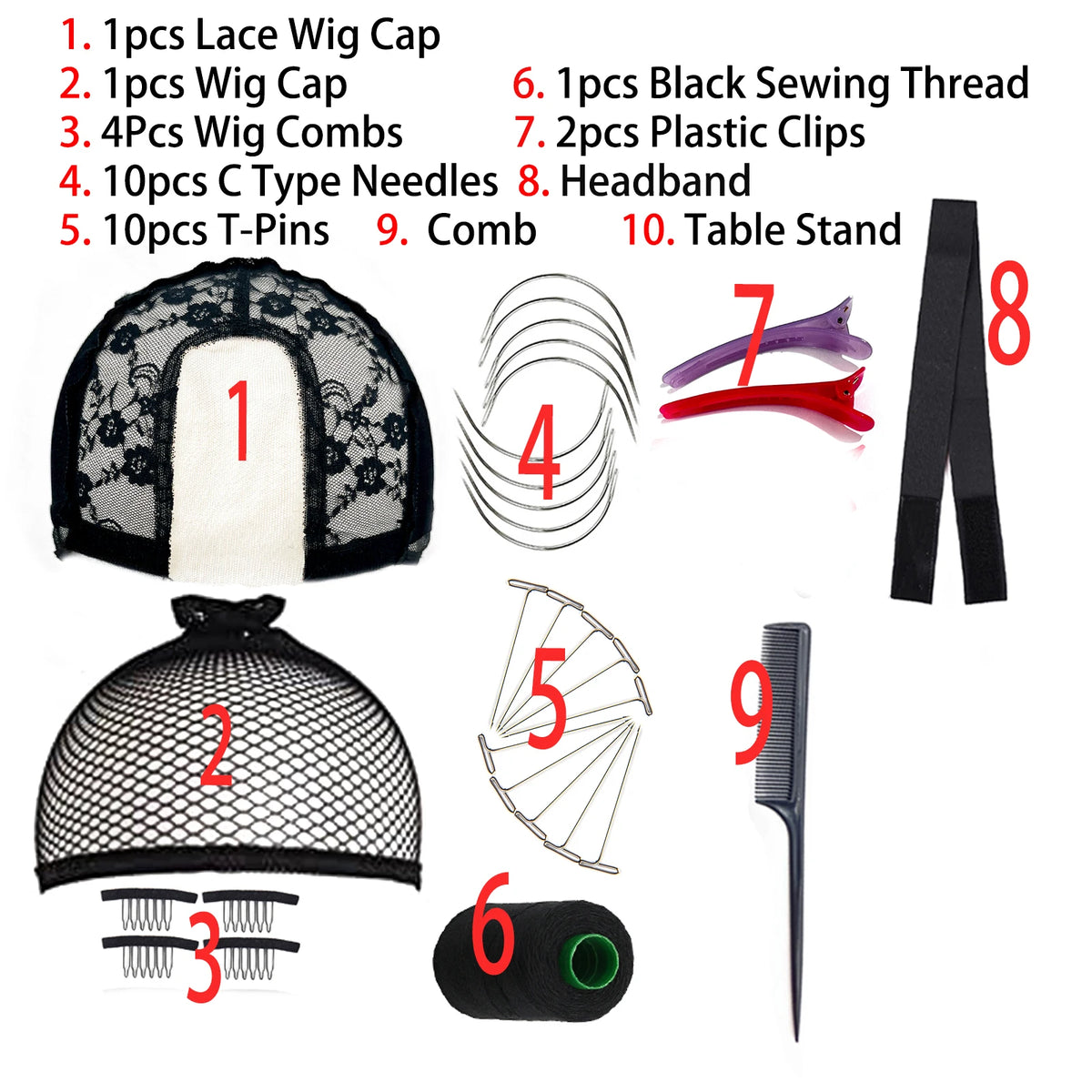 Mannequin Head Wig Stand Canvas Block Adjustable Tripod Making Display Wth Caps