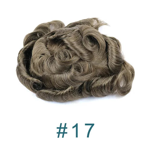Micro Thin Skin Base Men's Toupee, 0.02mm, Undetectable Hairline