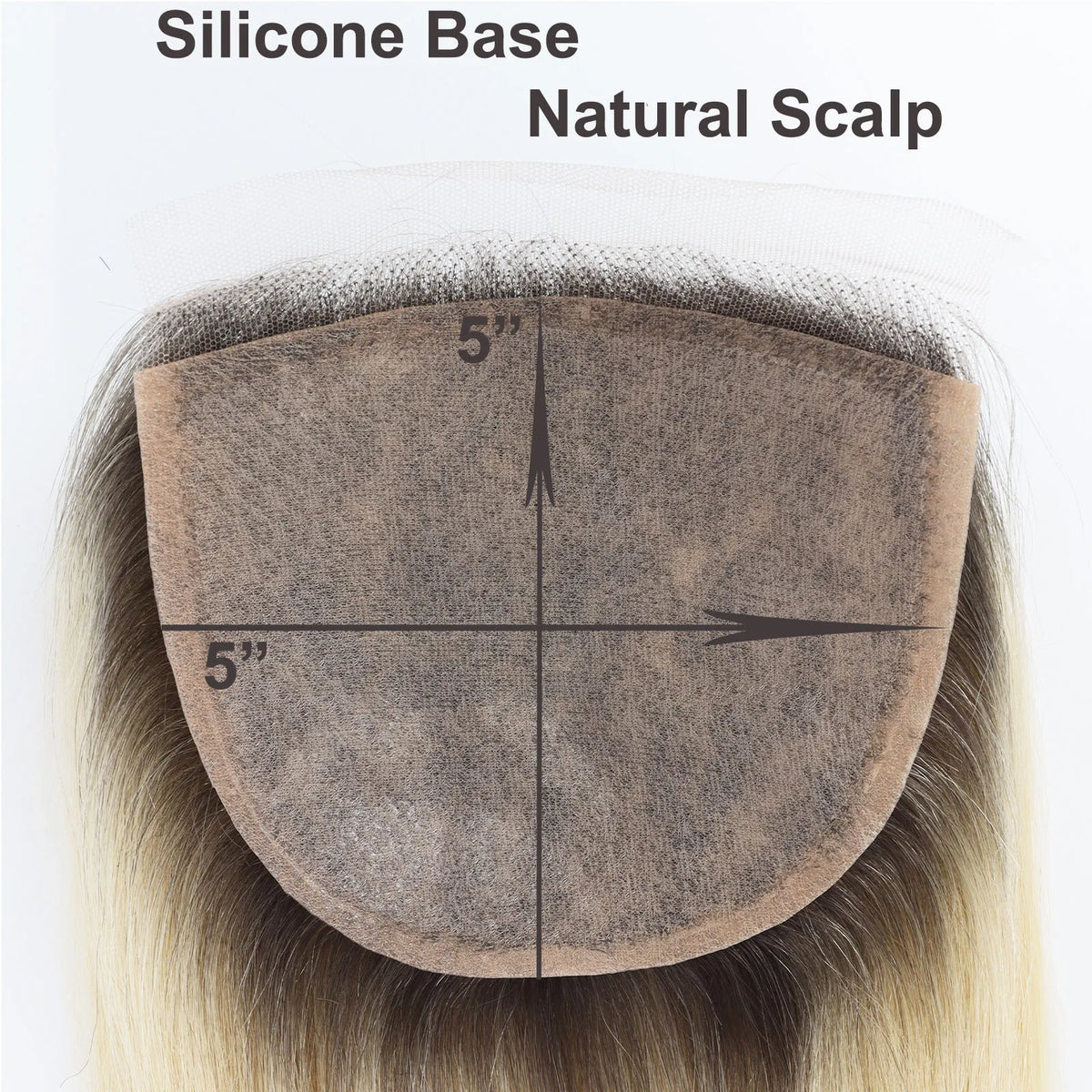 2/613 Ombre Light Blonde Topper Lace Front Real Remy Human Hair Toupee