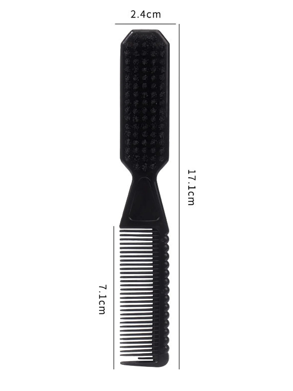 Double-Sided Comb Brush Wave Shaped Comb Professional Mustache Comb Brush Hairdresser Cleaning Brush