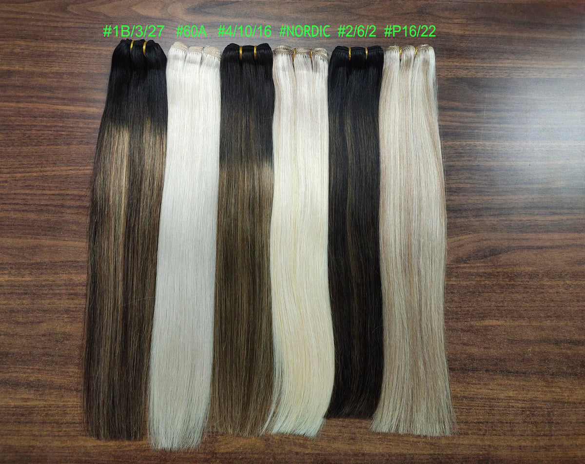 Brazilian Human Hair Wefts, Machine Weft Remy Straight Sew-In Bundles 100g
