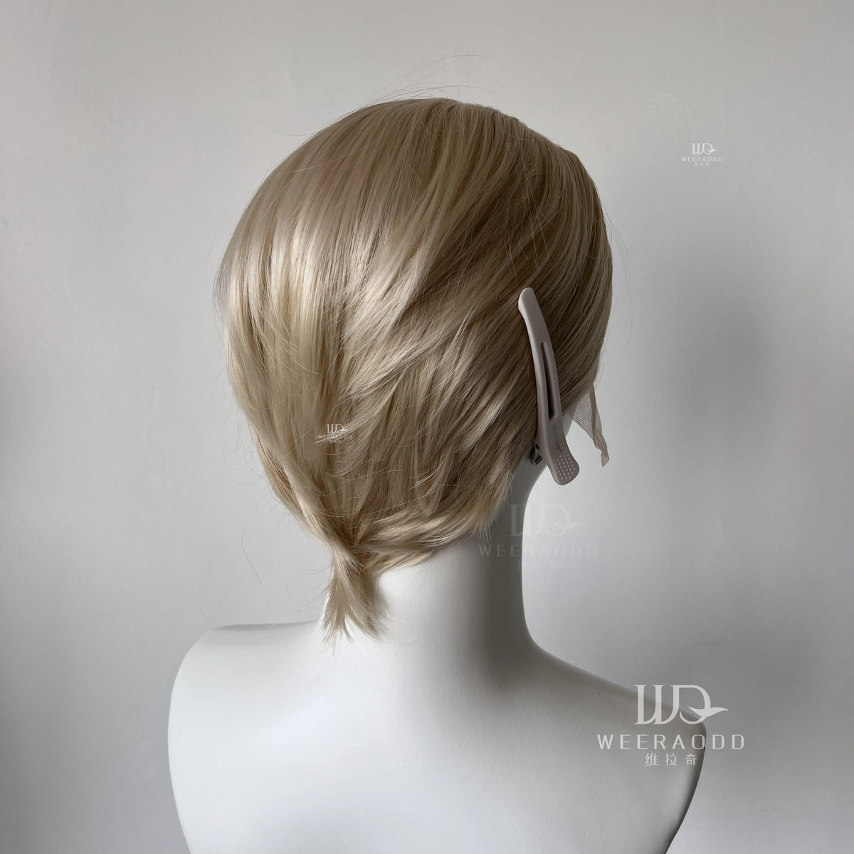 Blonde Lace Front Wigs Short Bob Cut Synthetic Hair, 13x4 Part Natural