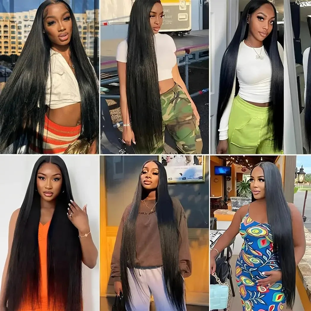 Straight Human Hair Bundles Brazilian 16A Remy Weave Raw, 100% Unprocessed Extensions