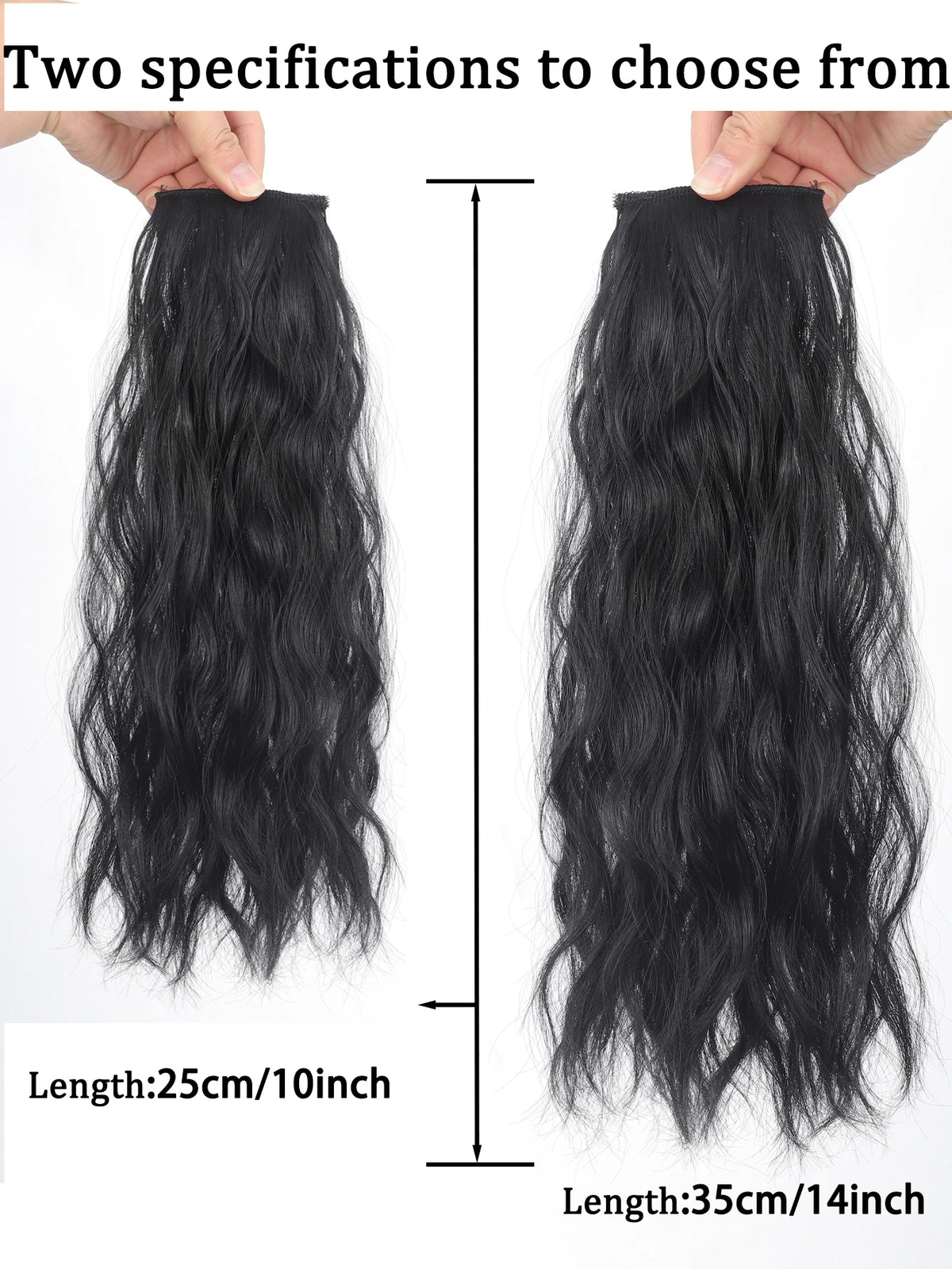 Water Wave Extensions Clip in Hair Invisible Synthetic Wig Piece Suitable Thinning