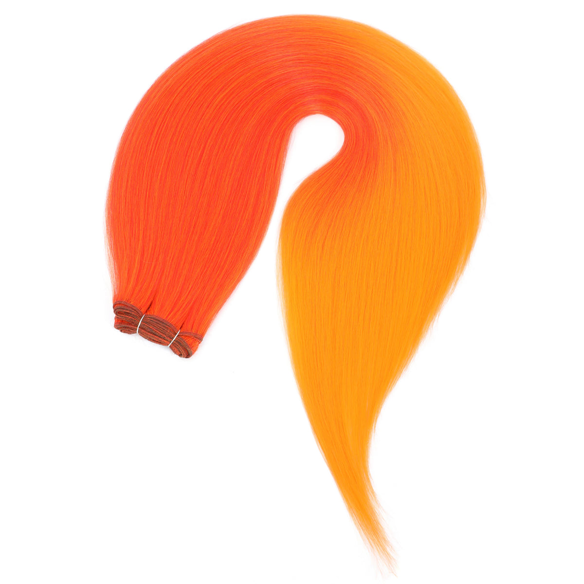 Orange Bone Straight Hair Bundles 24-32 Natural Weaving Bio Synthetic Bug Fancy