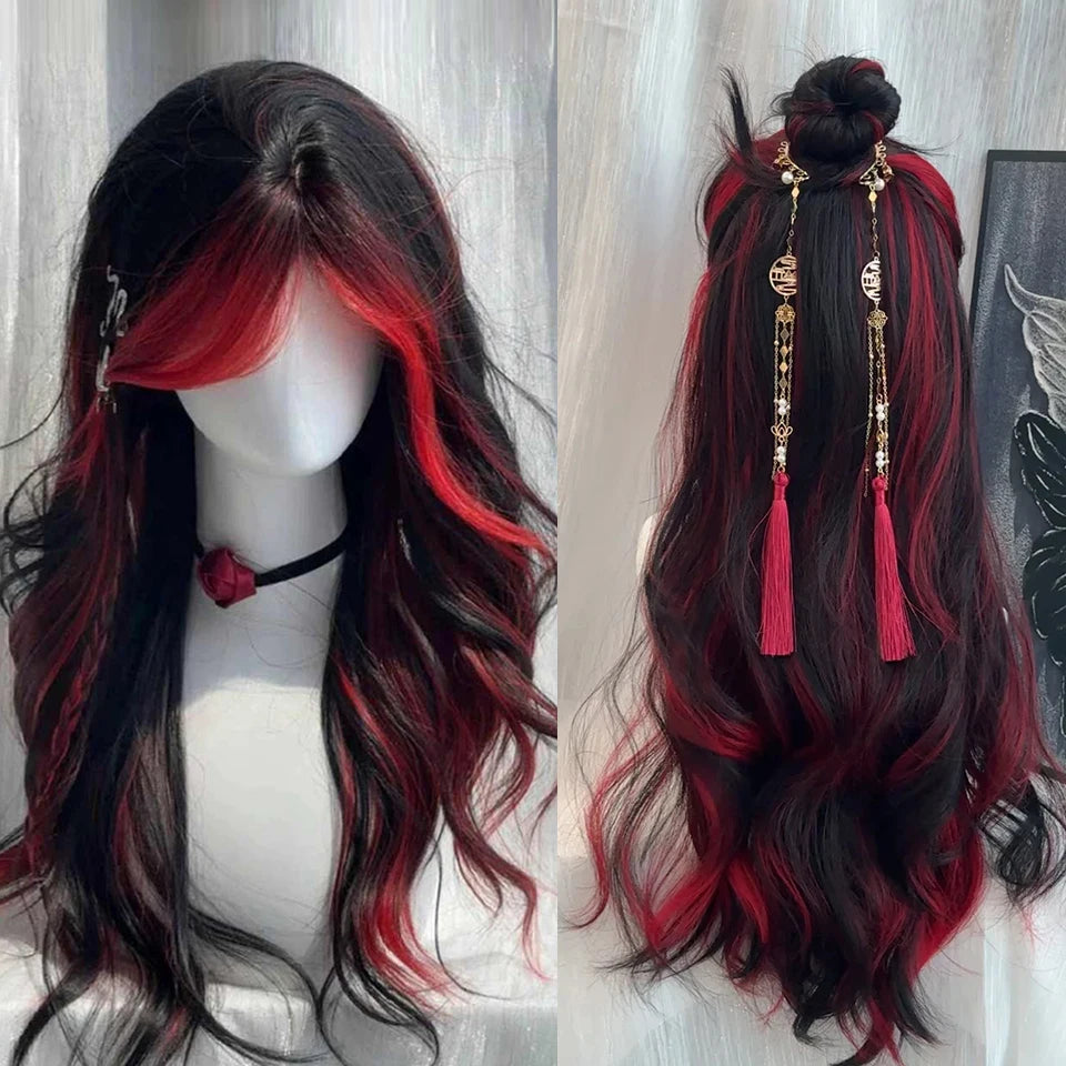 Blonde Twin Ponytail Princess Cut Natural Short Hair Synthetic Wigs Bangs Heat