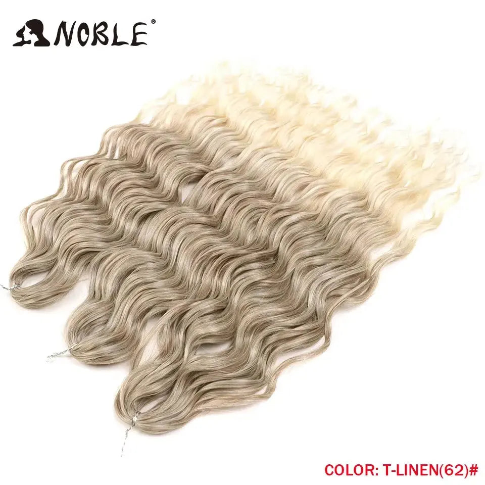 Synthetic Loose Deep Wave 24" Braiding Hair Extensions Water Braid Ombre Blonde