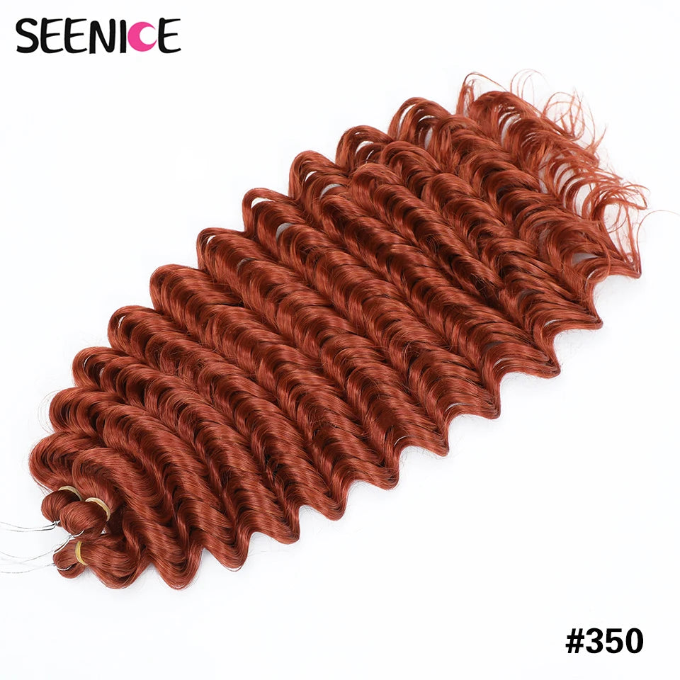 Deep Wavy Twist Synthetic Crochet Hair Afro Curly African Braids Ombre Blonde