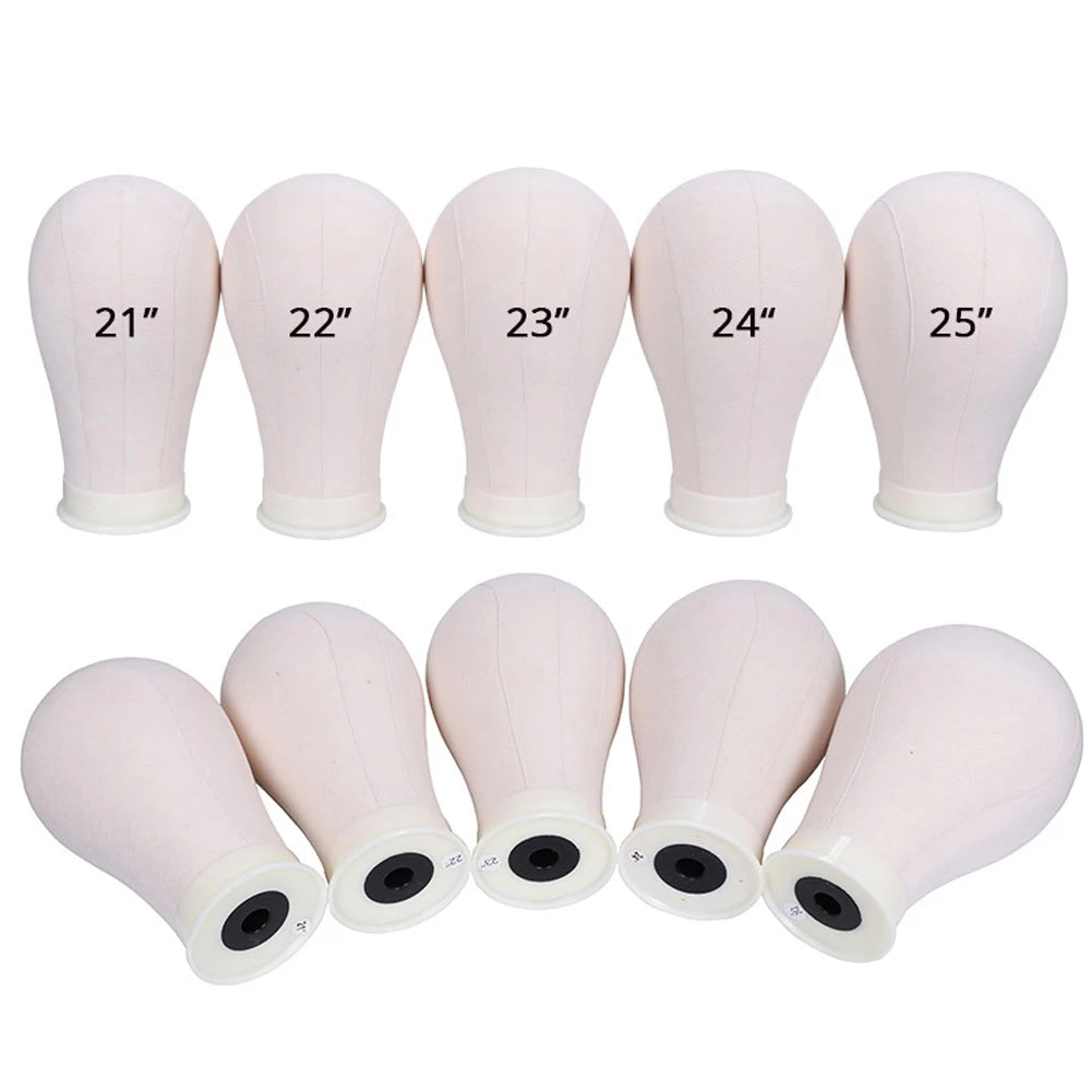 Foldable Wig Stand Tripod With 21-25Inch Canvas Head Black Male Bald Head Mannequin With Stand Wig Head Stand Tripod