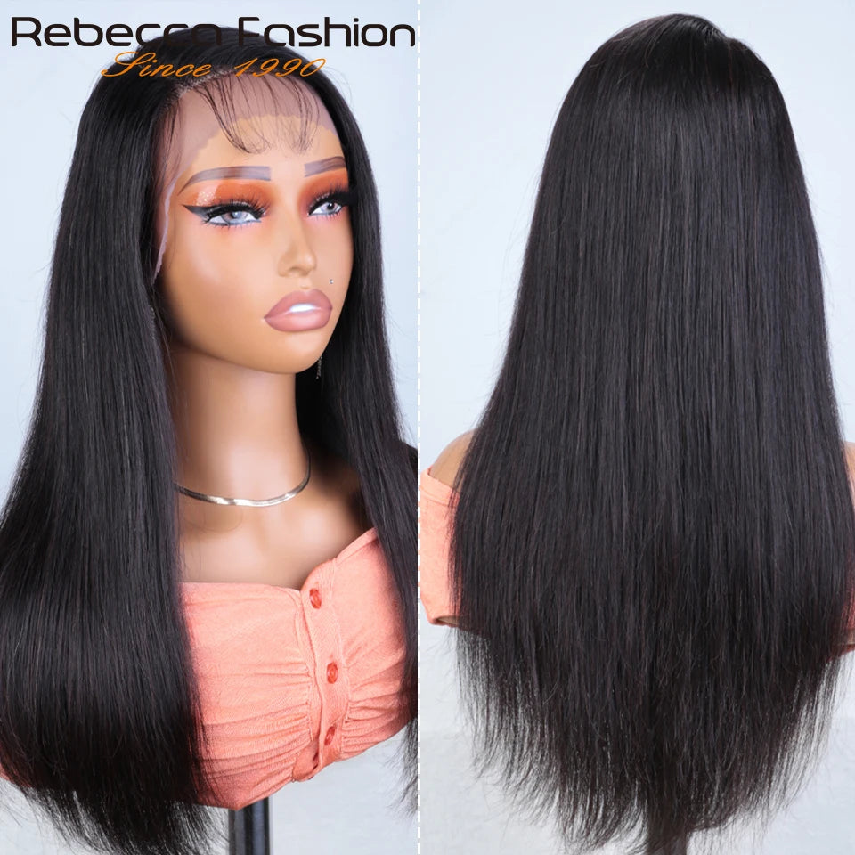 Natural Straight Human Hair Lace Front Wig, 13x6x1, Side Part
