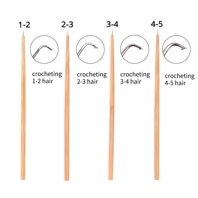 Ventilating Hook Needle Lace Wig Wood Handle Making Holder Accessories