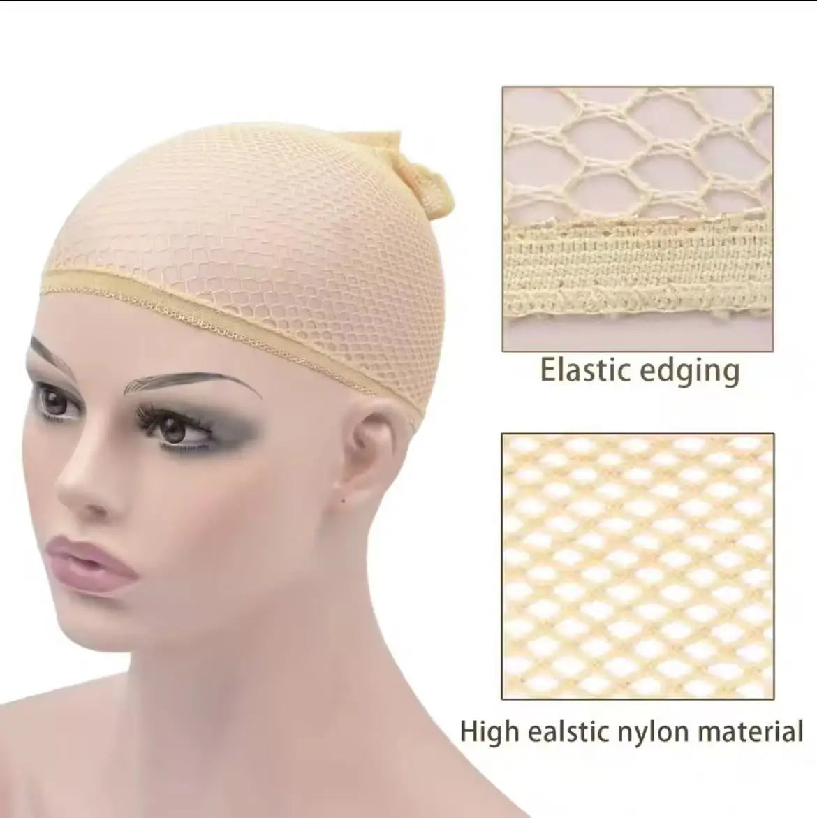 Nylon Hair Net New Stretchable Elastic Hairnets Fashion Mesh Weaving Wig Caps Making Wig Tools