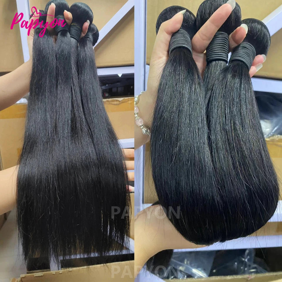 12A Straight Human Hair Bundles Brazilian Raw, 100% Extensions Weave Bulk Braiding