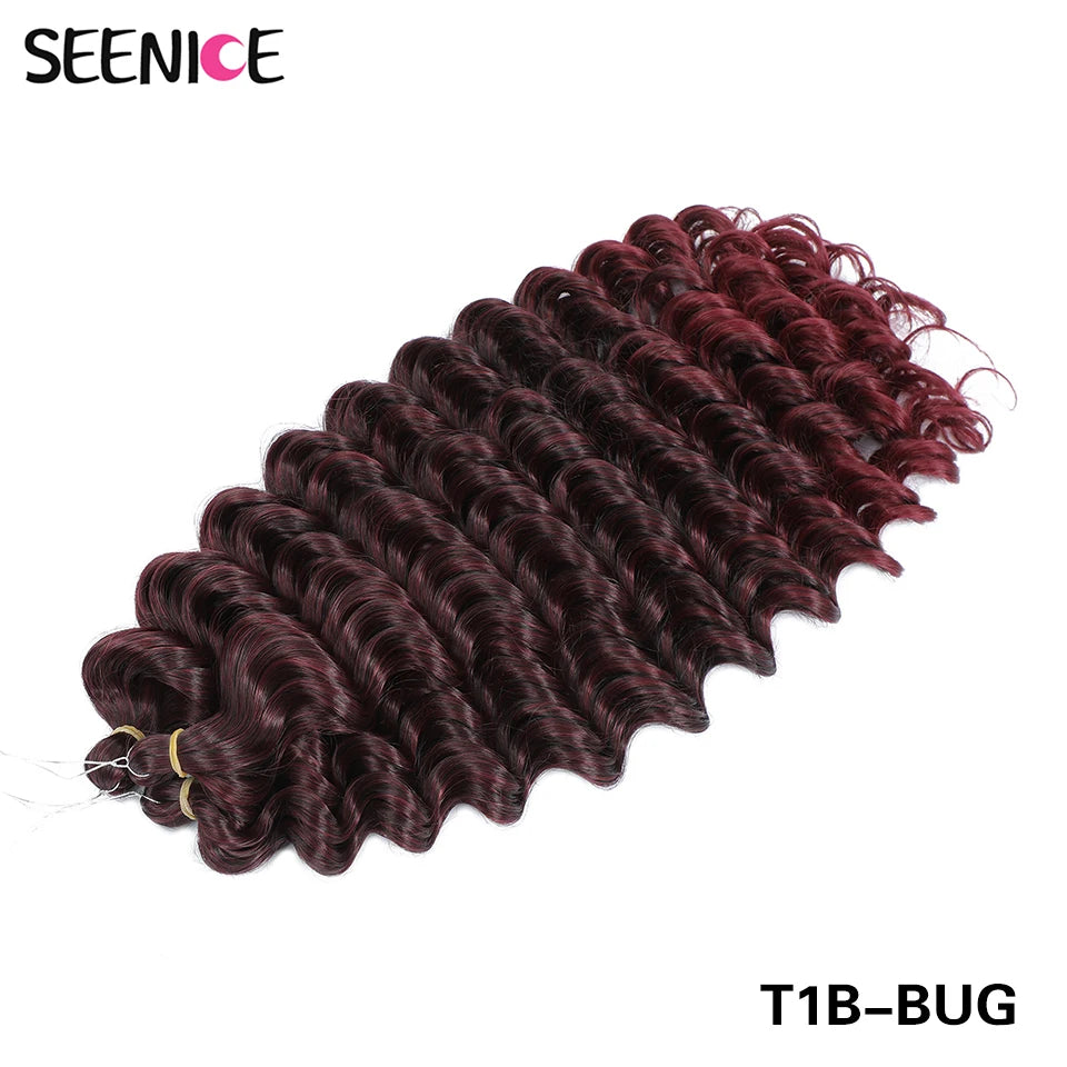 Deep Wavy Twist Synthetic Crochet Hair Afro Curly African Braids Ombre Blonde