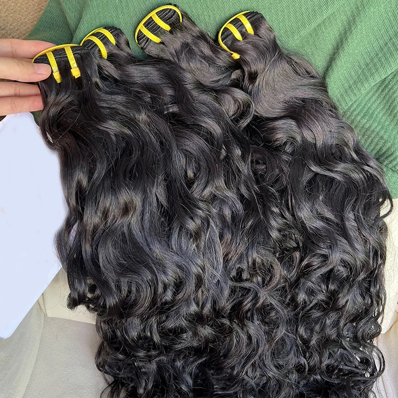 16A Natural Wave Human Hair, 100% Vietnamese Raw Virgin Water Wavy Extensions