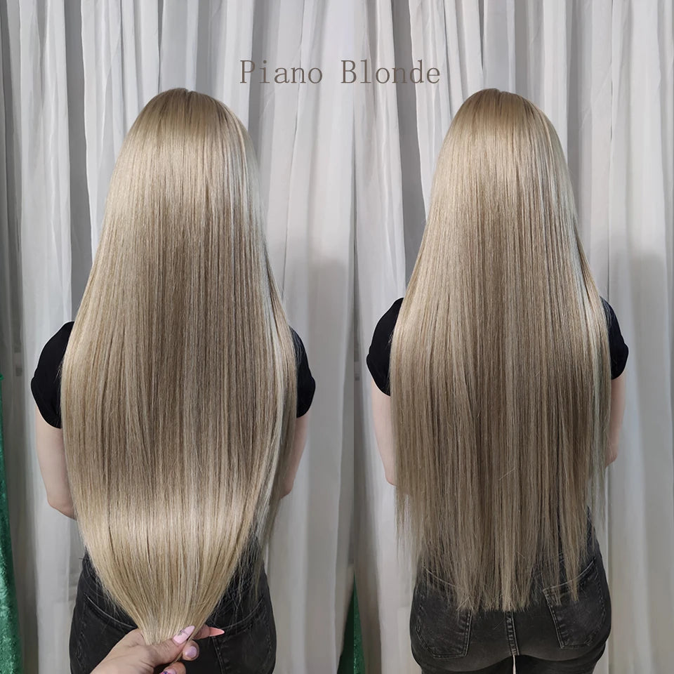 Orange Bone Straight Hair Bundles 24-32 Natural Weaving Bio Synthetic Bug Fancy