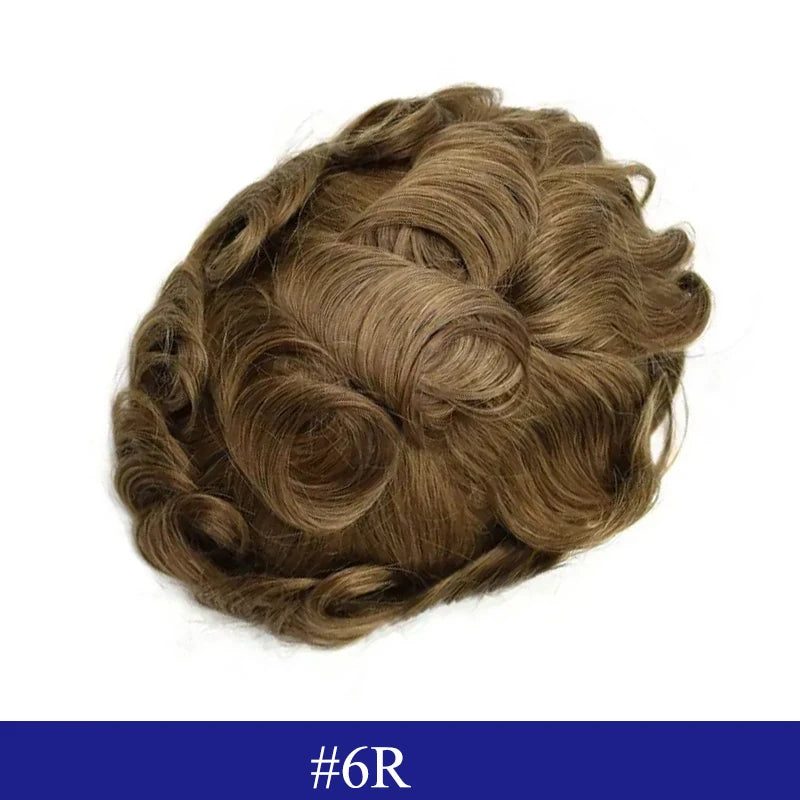 Swiss Lace Toupee Ultra Delicate AIR-Lace Male Hair Prosthesis Breathable 90 Density Hair Toupee Men Full Lace Men's Wig