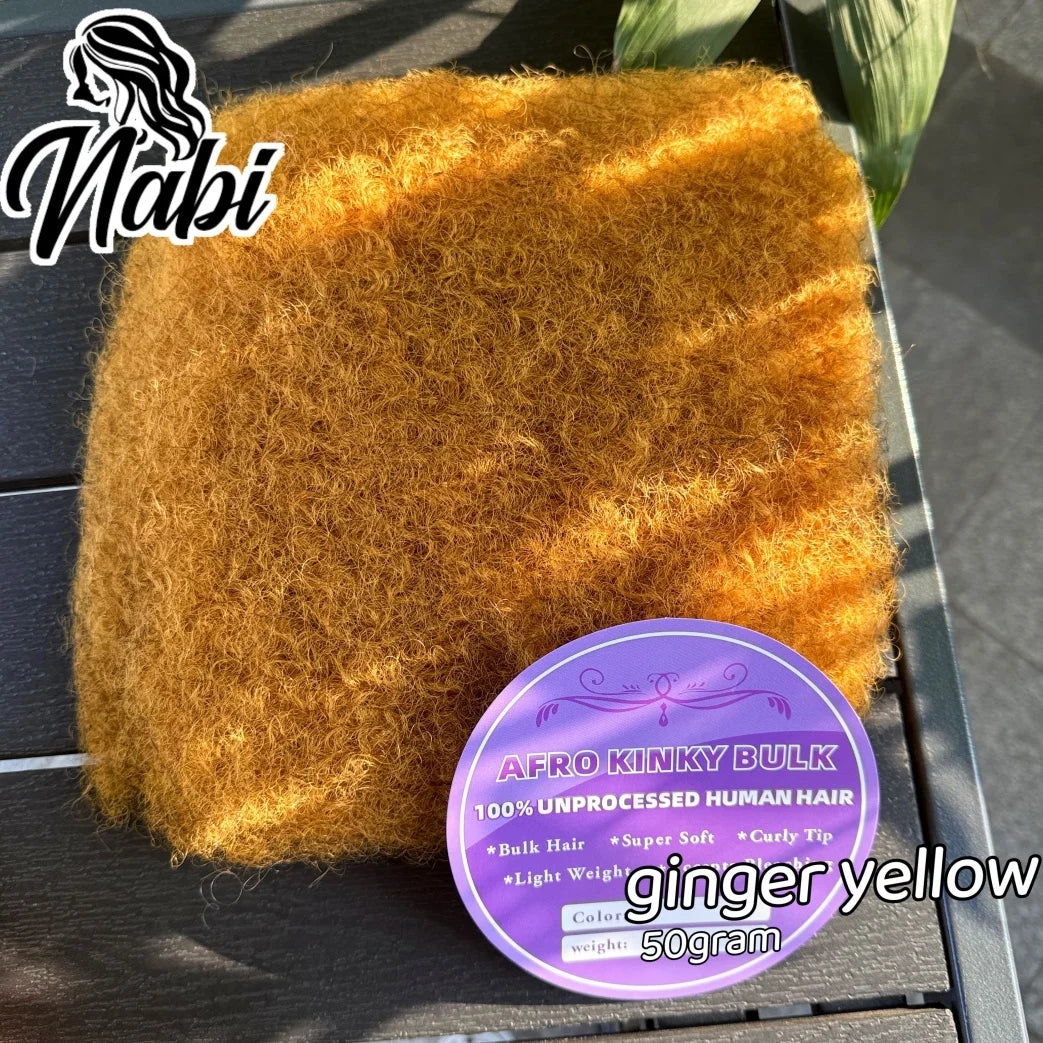 Wholesale Afro Kinky Bulk Hair 50g/pack Twist Braids Remy Human Locs Repair
