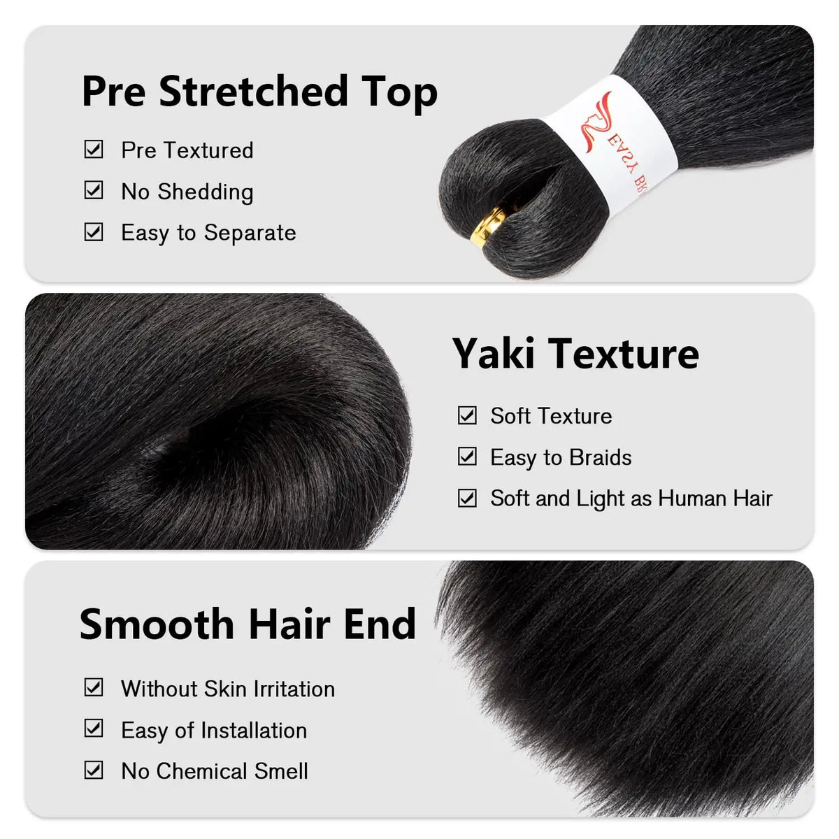 16/20/22/26/30/42 Braiding Hair Pre Stretched Long Boho Knotless Braids Synthetic Box Extension