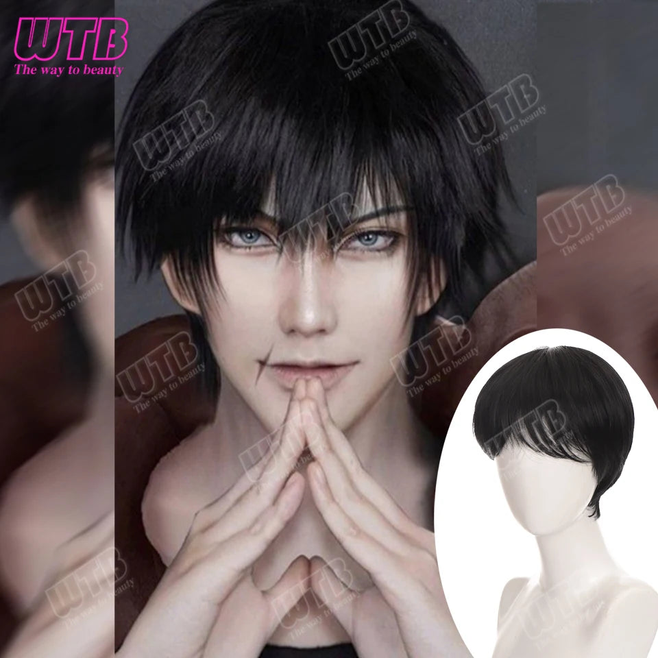 Short Synthetic Wig Unisex Multi-Color Short Curly Wig Adds Hair Volume Changes Hairstyle Suitable for Daily Wear and Holidays
