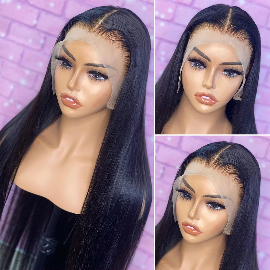 5x5 Silk Top Full Lace Human Hair Wig Silky Straight Peruvian Remy