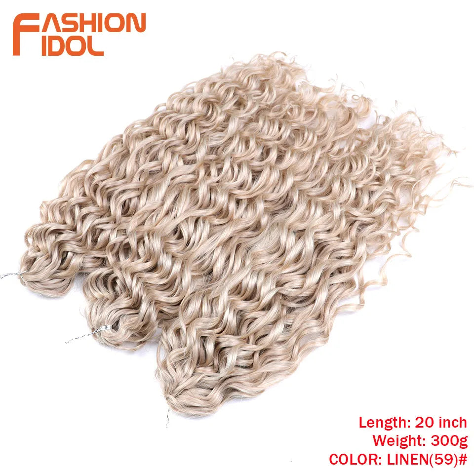 Deep Wavy Twist Synthetic Crochet Braiding Hair, High Temperature Fibre