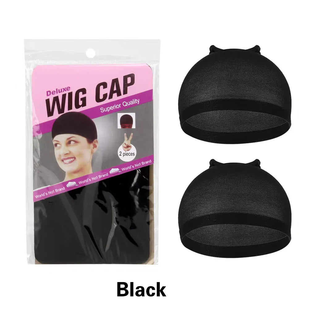 2/6/12pcWig Caps Hair Nets Weave Hairnets Stocking Wig Stretch Mesh Making Size