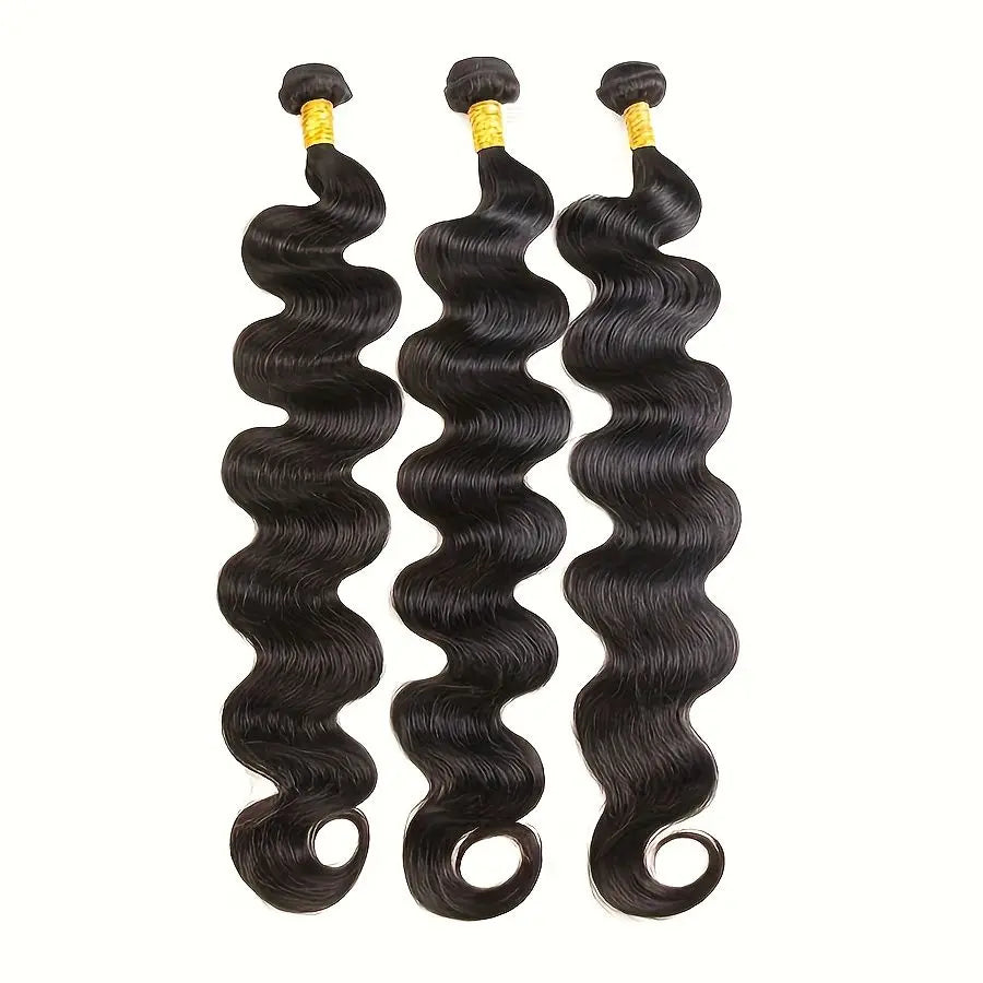 15A Raw Indian Human Hair Bundles Body Wave Triple Lifespan Straight Deep