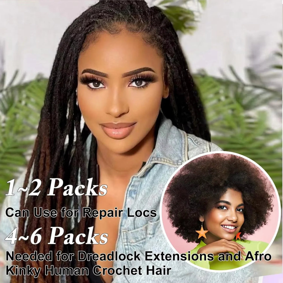 Natural Brazilian 4C Afro Kinky Bulk Human Hair for Locs Braiding Remy Hair Bundle 30g/Pack No Weft 4C Afro Kinky 10-18 Inch