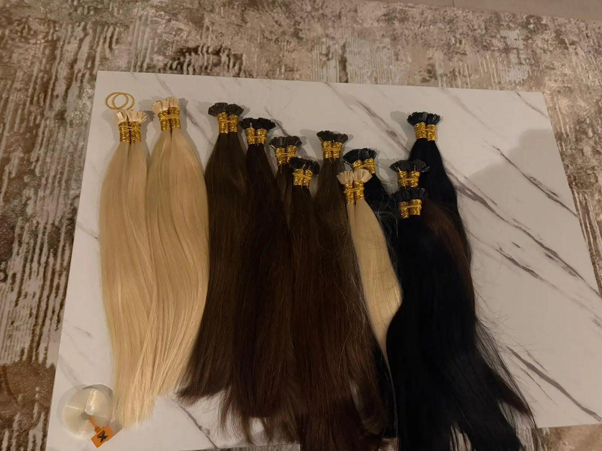 Human Hair Flat Tip Extension Remy Hair18-30inch Real Silky Straight Black Brown