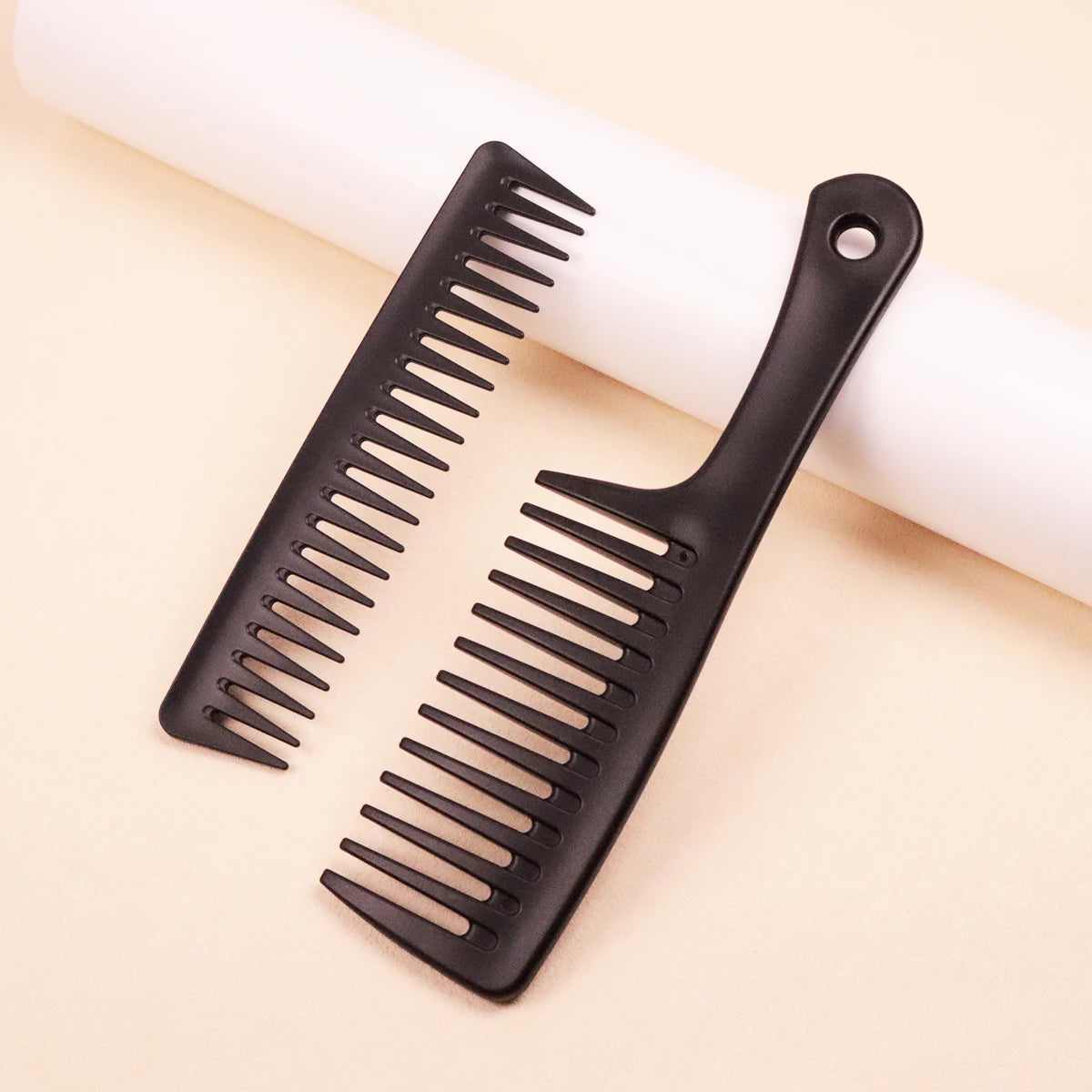 Wide Toothed Comb With and Without Handle, Used for Daily Hair Care, Durable ABS Plastic