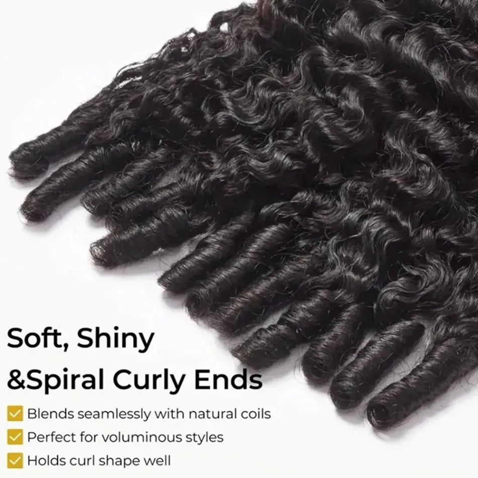 12A Burmese Curly Human Hair Bundles Water Wave Virgin Weave Extensions Ends